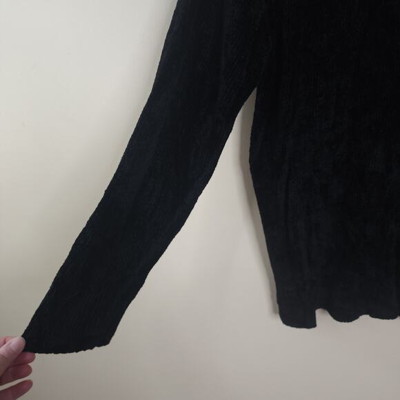 Vintage Jones New York Black Chenille Turtleneck Sweater Size M - Picture 4 of 7